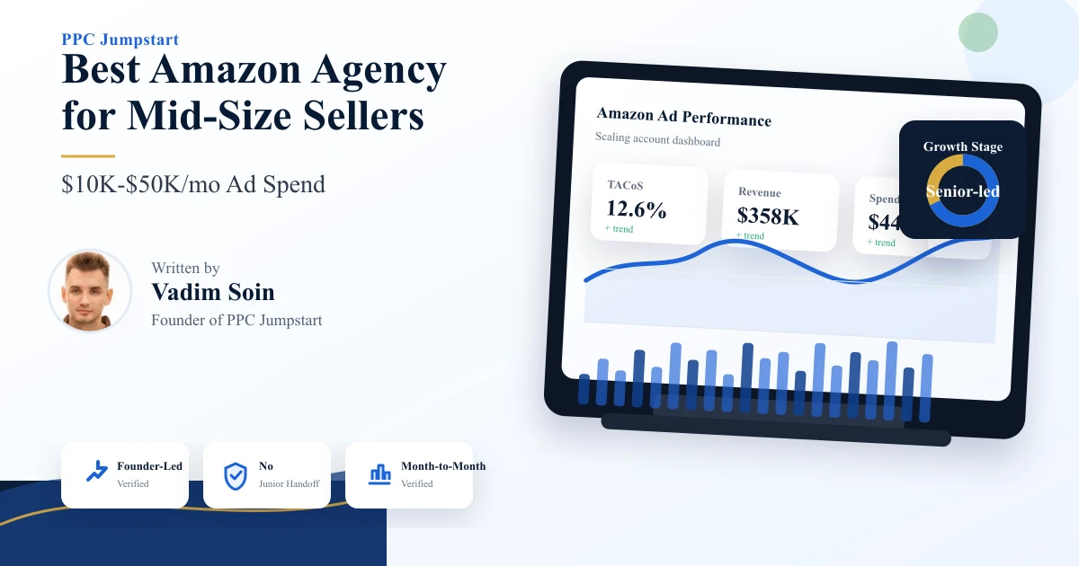 PPC Jumpstart hero for best Amazon agency for mid-size sellers