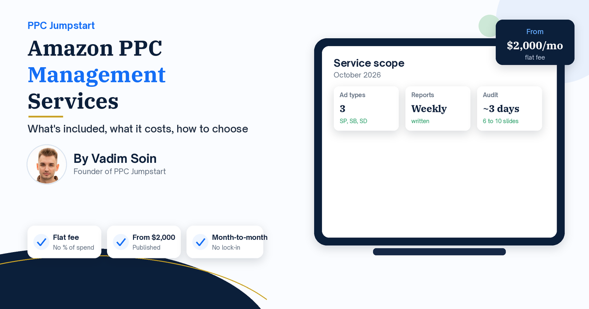 Amazon PPC Management Services in 2026: What's Included, What It Costs and How to Choose