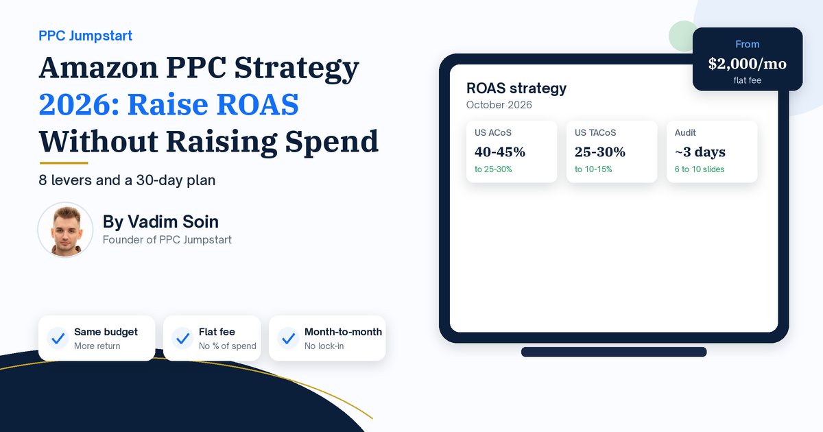 Amazon PPC Strategy 2026: How to Raise ROAS Without Raising Spend